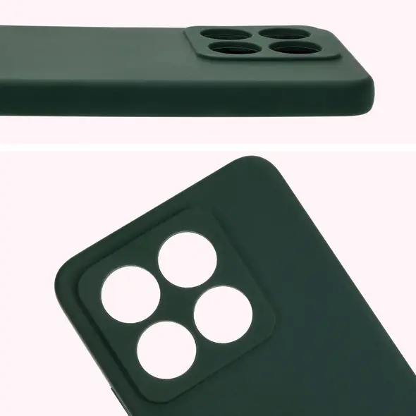 Silikonowe etui Bizon Soft Case do Xiaomi 14T ciemnozielone