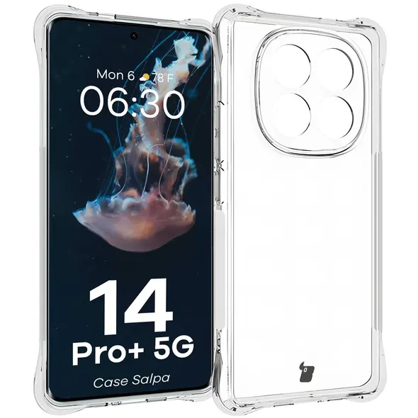 Elastyczne etui Bizon Case Salpa do Xiaomi Redmi Note 14 Pro+ 5G przezroczyste