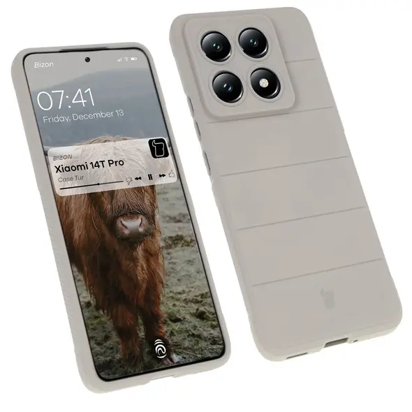 Pancerne etui Bizon Case Tur do Xiaomi 14T Pro jasnoszare