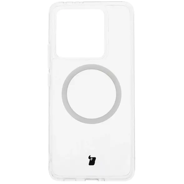 Etui z pierścieniem magnetycznym Bizon Case CrystalO do Xiaomi 14T przezroczyste