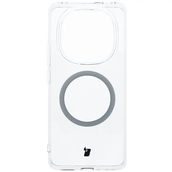 Etui z pierścieniem magnetycznym Bizon Case CrystalO do Xiaomi Redmi Note 14 Pro 5G / 14 Pro+ 5G / Poco X7 przezroczyste