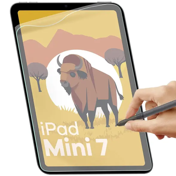 Folia imitująca papier Bizon Film Tab Papirus do iPad Mini 7 gen. 2024 / iPad Mini 6 gen. 2021 [2 PACK]