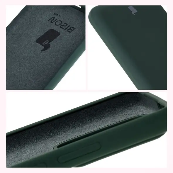 Silikonowe etui Bizon Soft Case do Xiaomi 14T Pro ciemnozielone