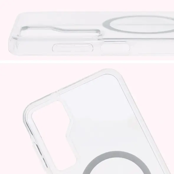 Etui z pierścieniem magnetycznym Bizon Case CrystalO do Samsung Galaxy A16 4G/5G przezroczyste