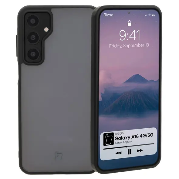 Etui Bizon Case Angelo do Samsung Galaxy A16 4G/5G przydymione z czarną ramką