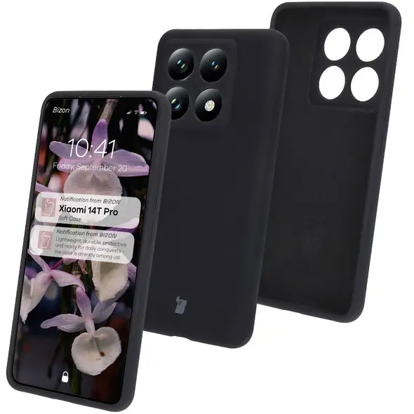 Silikonowe etui Bizon Soft Case do Xiaomi 14T Pro czarne