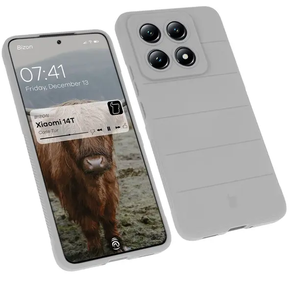Pancerne etui Bizon Case Tur do Xiaomi 14T jasnoszare