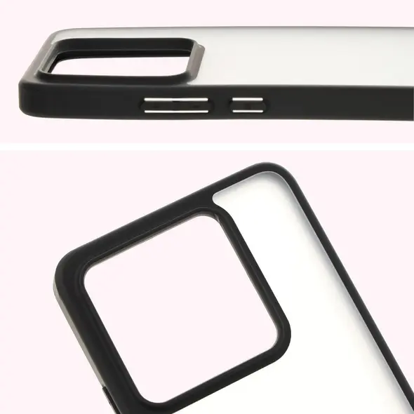 Etui Bizon Case Angelo do Xiaomi 14T Pro przydymione z czarną ramką
