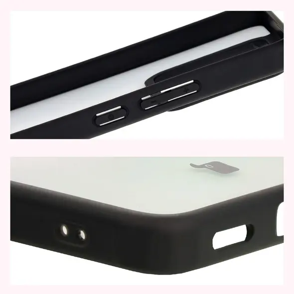 Etui Bizon Case Angelo do Xiaomi 14T Pro przydymione z czarną ramką