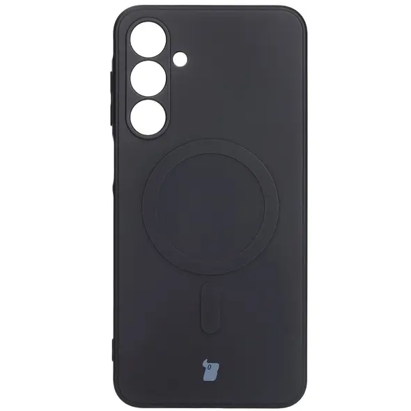 Silikonowe etui z pierścieniem magnetycznym Bizon Case Silicone Magnetic Sq do Samsung Galaxy A16 4G / 5G czarne