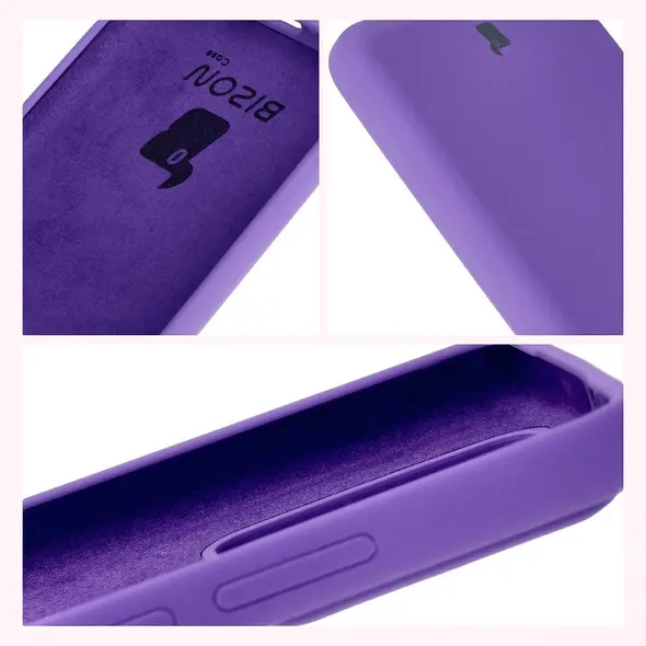 Silikonowe etui Bizon Soft Case do Xiaomi 14T Pro fioletowe