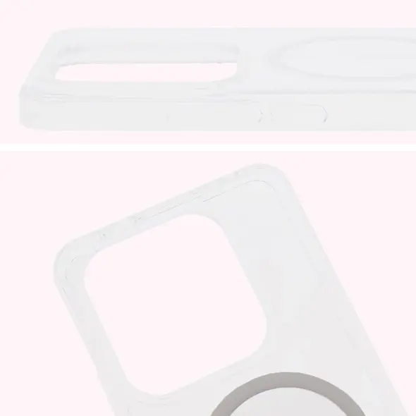 Etui z pierścieniem magnetycznym Bizon Case CrystalO do Xiaomi Redmi Note 14 5G przezroczyste