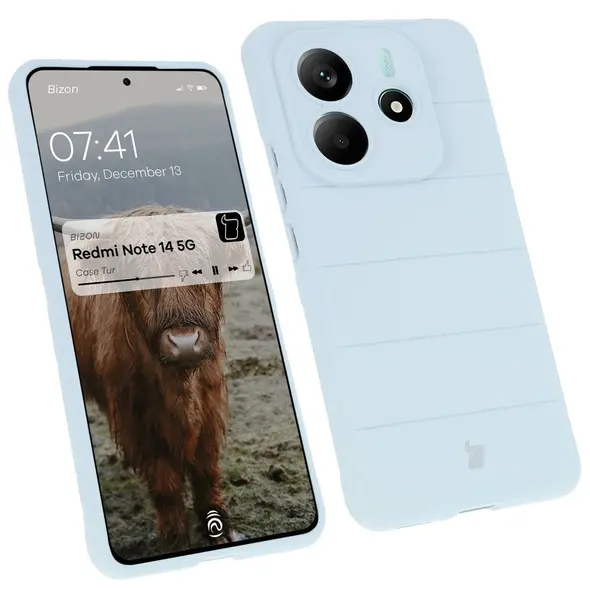 Pancerne etui Bizon Case Tur do Xiaomi Redmi Note 14 5G jasnoniebieskie