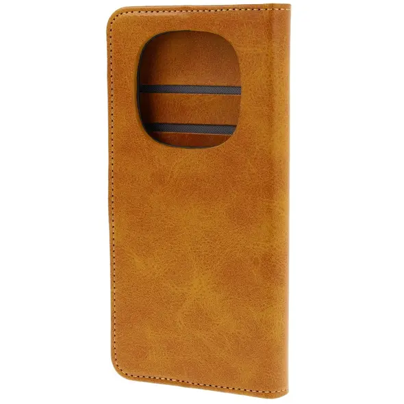Etui z klapką Bizon Case Pocket do Xiaomi Redmi Note 14 Pro 4G brązowe