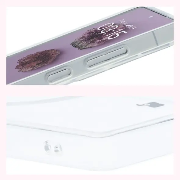 Etui z pierścieniem magnetycznym Bizon Case CrystalO do Samsung Galaxy S25 Ultra przezroczyste