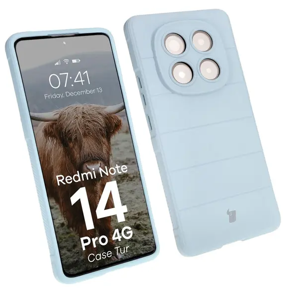 Pancerne etui Bizon Case Tur do Xiaomi Redmi Note 14 Pro 4G jasnoniebieskie