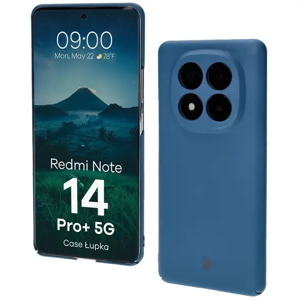 Etui Bizon Case Łupka do Xiaomi Redmi Note 14 Pro+ Plus 5G niebieskie