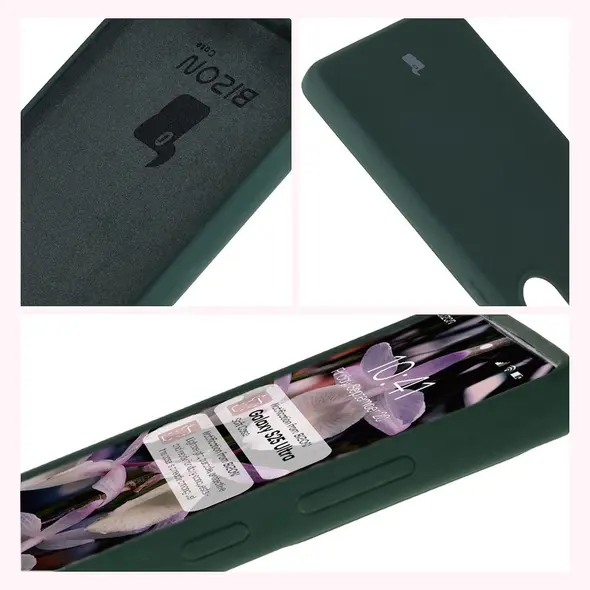 Silikonowe etui Bizon Soft Case do Samsung Galaxy S25 Ultra ciemnozielone