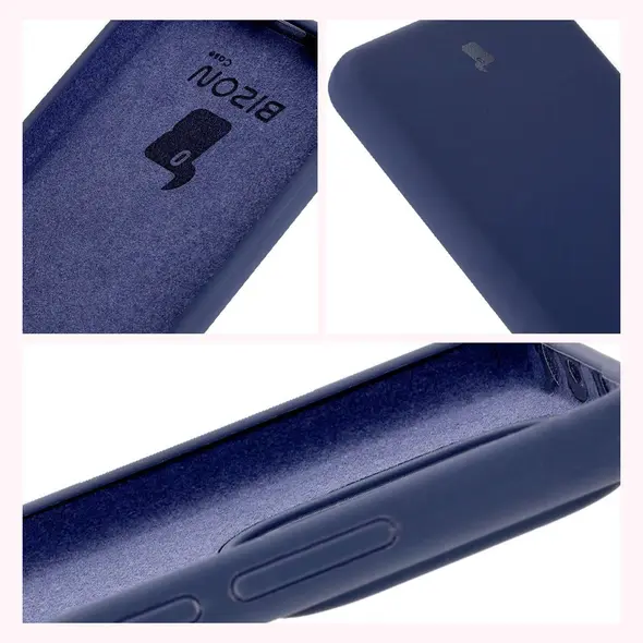 Silikonowe etui Bizon Soft Case do Xiaomi Redmi Note 14 5G ciemnoniebieskie