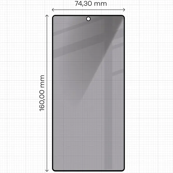 Prywatyzujące szkło hartowane Bizon Glass Edge Shadow do Samsung Galaxy S25 Ultra przyciemniane z czarną ramką