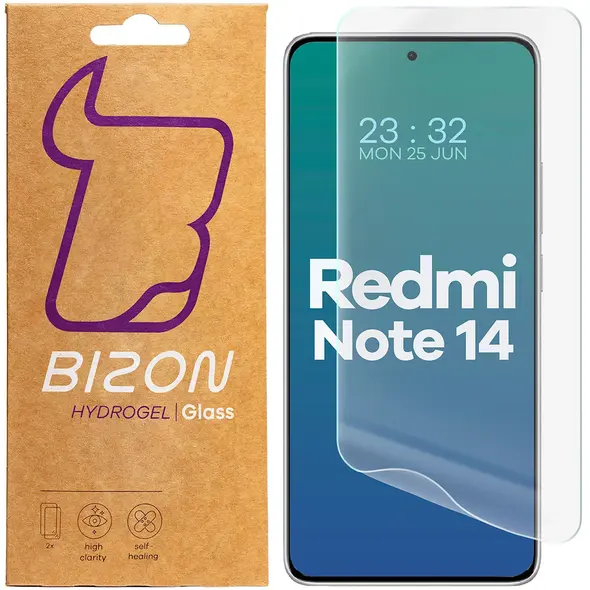 Folia hydrożelowa na ekran Bizon Glass Hydrogel Front do Xiaomi Redmi Note 14 4G / 5G [2 PACK]