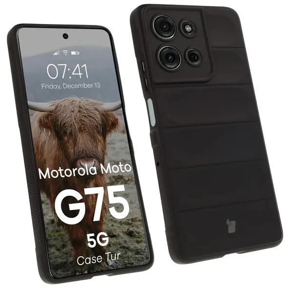 Pancerne etui Bizon Case Tur do Motorola Moto G75 5G czarne