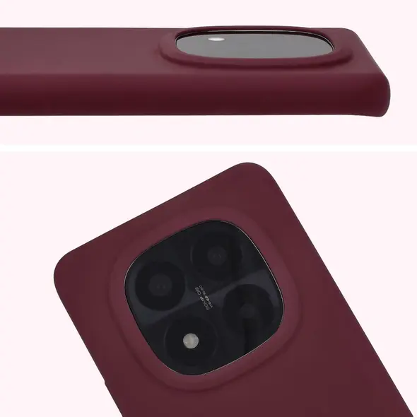 Silikonowe etui Bizon Soft Case do Xiaomi Redmi Note 14 Pro Plus 5G ciemnofioletowe