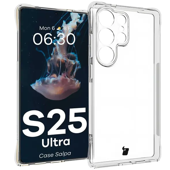 Elastyczne etui Bizon Case Salpa do Samsung Galaxy S25 Ultra przezroczyste