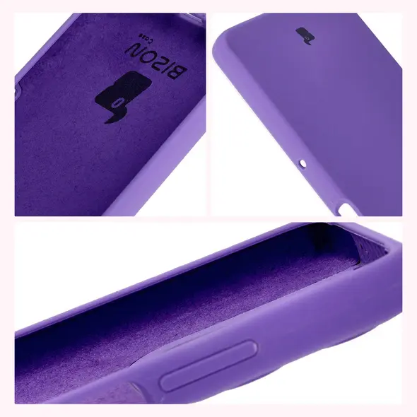 Silikonowe etui Bizon Soft Case do Motorola Moto G75 5G fioletowe