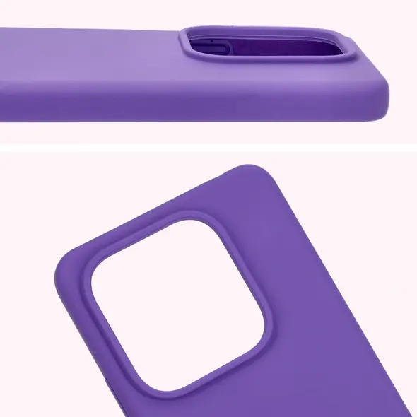 Silikonowe etui Bizon Soft Case do Xiaomi Redmi Note 14 5G fioletowe