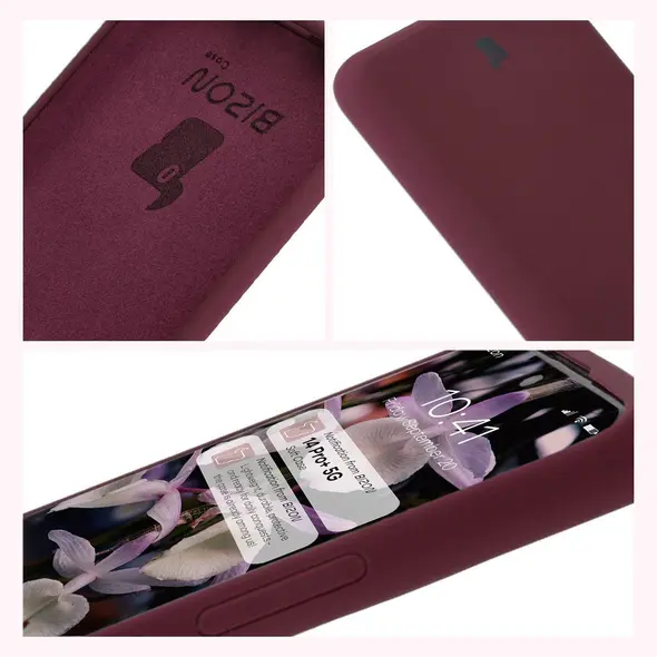 Silikonowe etui Bizon Soft Case do Xiaomi Redmi Note 14 Pro Plus 5G ciemnofioletowe