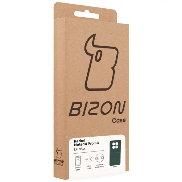 Etui Bizon Case Łupka do Xiaomi Redmi Note 14 Pro 5G zielone