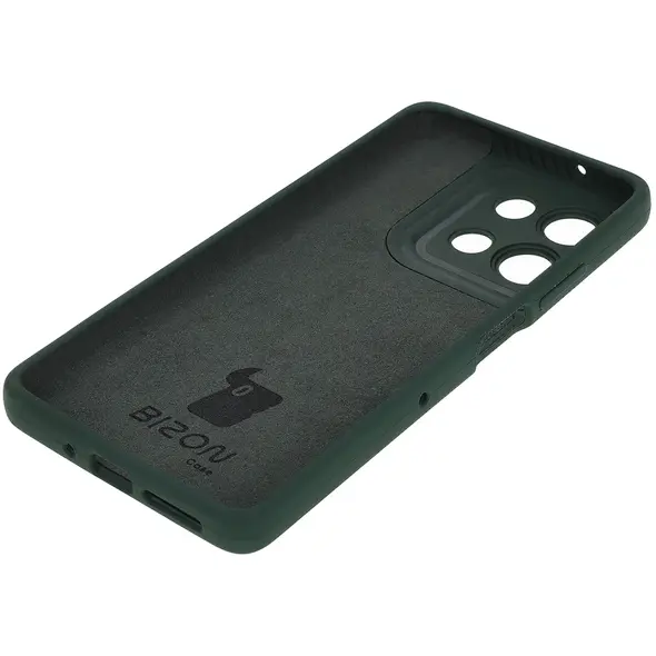 Silikonowe etui Bizon Soft Case do Motorola Moto G75 5G ciemnozielone