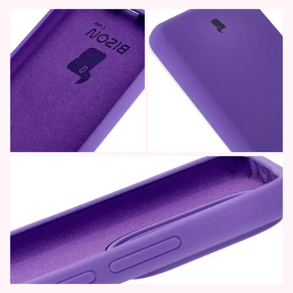Silikonowe etui Bizon Soft Case do Xiaomi Redmi Note 14 5G fioletowe