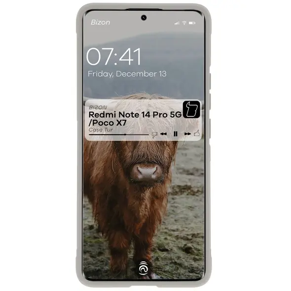 Pancerne etui Bizon Case Tur do Xiaomi Redmi Note 14 Pro 5G / Poco X7 jasnoszare