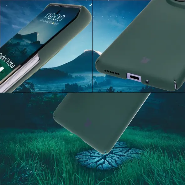Etui Bizon Case Łupka do Xiaomi Redmi Note 14 Pro 5G zielone