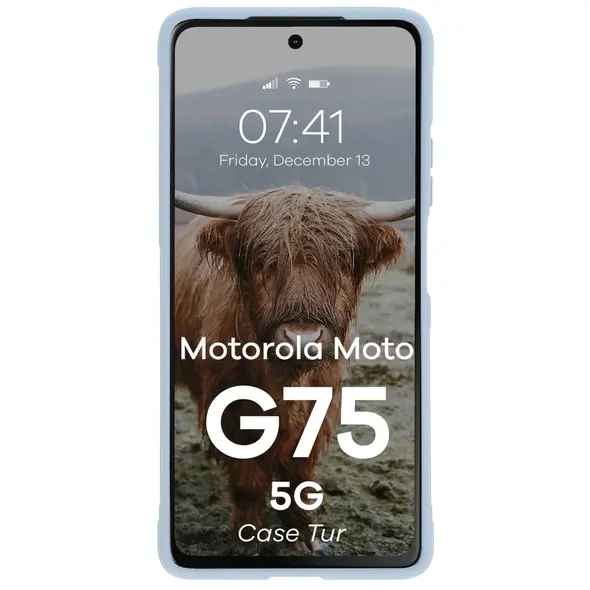 Pancerne etui Bizon Case Tur do Motorola Moto G75 5G jasnoniebieskie