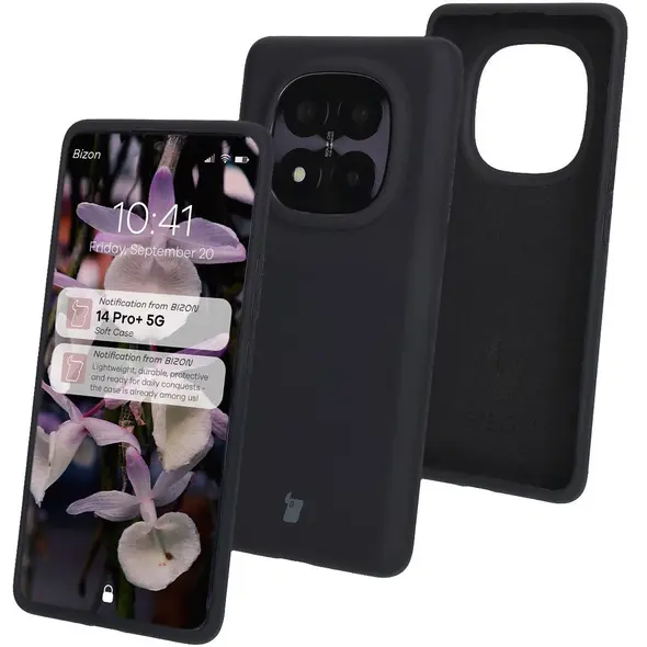 Silikonowe etui Bizon Soft Case do Xiaomi Redmi Note 14 Pro Plus 5G czarne