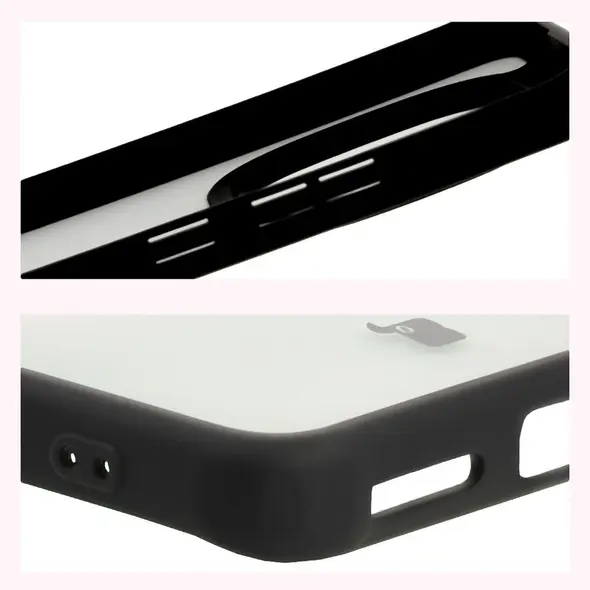 Etui Bizon Case Angelo do Xiaomi Redmi Note 14 Pro 5G / 14 Pro+ 5G / Poco X7 przydymione z czarną ramką