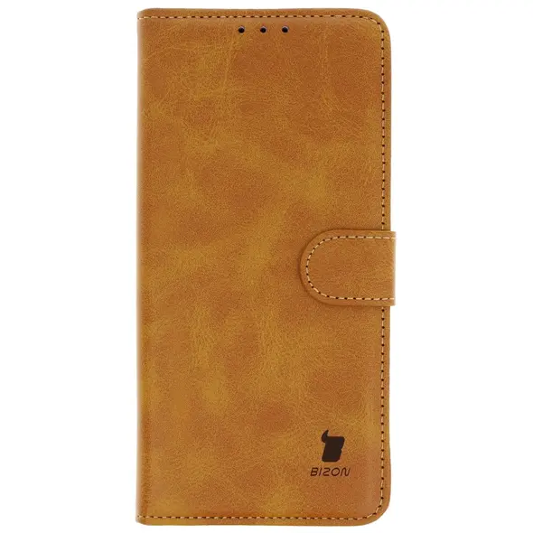 Etui z klapką Bizon Case Pocket do Xiaomi Redmi Note 14 Pro 5G / Poco X7 brązowe