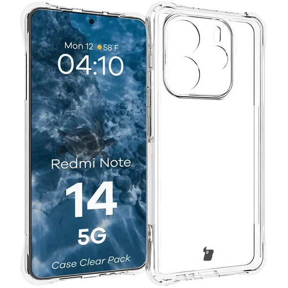 Etui + 2x szkło na ekran Bizon Case Clear Pack do Xiaomi Redmi Note 14 5G