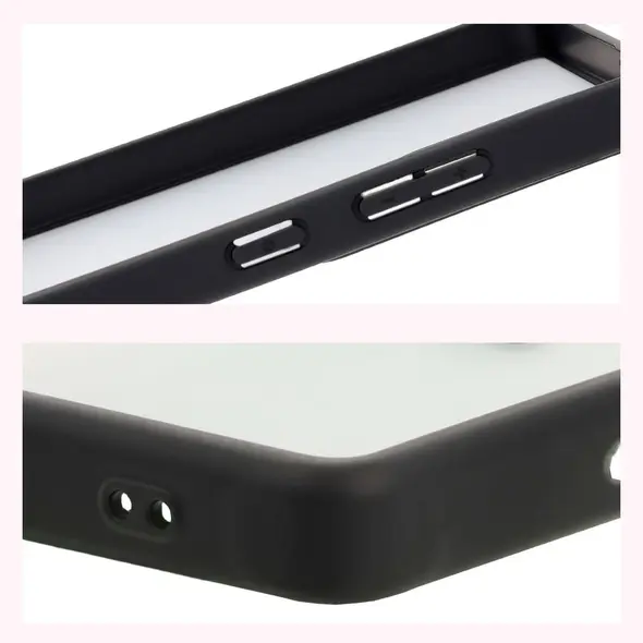 Etui Bizon Case Angelo do Samsung Galaxy S25 Ultra przydymione z czarną ramką