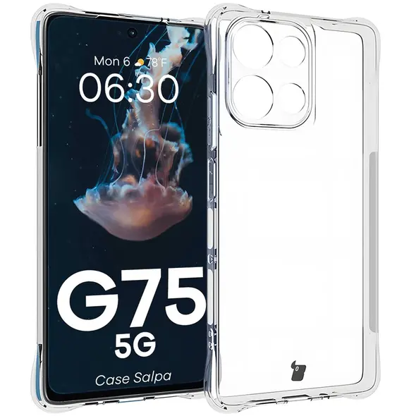 Elastyczne etui Bizon Case Salpa do Motorola Moto G75 5G przezroczyste