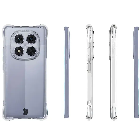 Etui + 2x folia na ekran Bizon Case Clear Pack do Xiaomi Redmi Note 14 Pro 5G