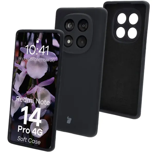 Silikonowe etui Bizon Soft Case do Xiaomi Redmi Note 14 Pro 4G czarne