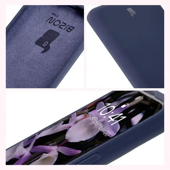 Silikonowe etui Bizon Soft Case do Xiaomi Redmi Note 14 Pro 4G ciemnoniebieskie