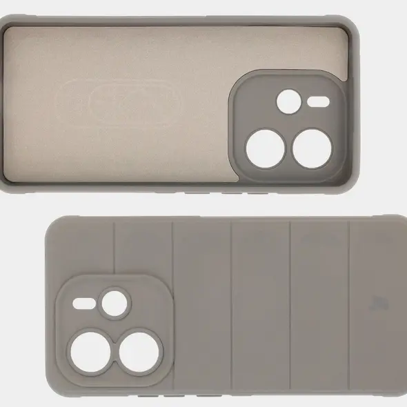 Pancerne etui Bizon Case Tur do Xiaomi Redmi Note 14 4G jasnoszare