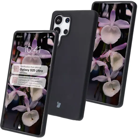 Silikonowe etui Bizon Soft Case do Samsung Galaxy S25 Ultra czarne