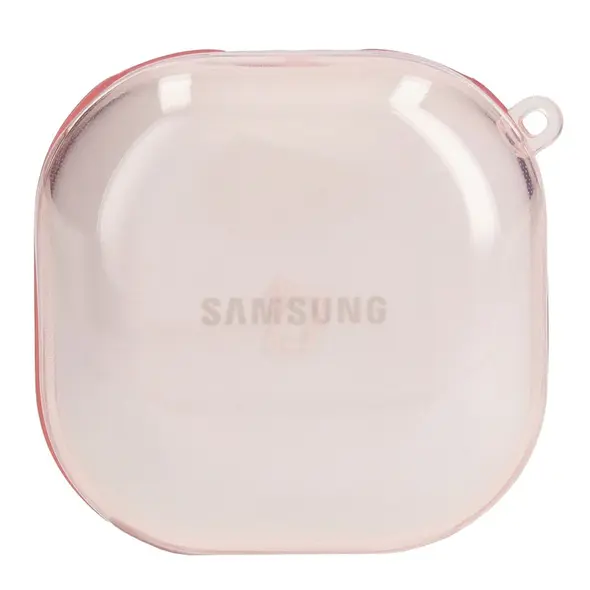 Etui Bizon Case Headphone Clear do Samsung Galaxy Buds Live / Pro / Buds2 / Buds2 Pro / Buds FE przezroczysto-różowe