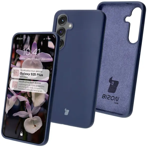 Silikonowe etui Bizon Soft Case do Samsung Galaxy S25+ Plus niebieskie